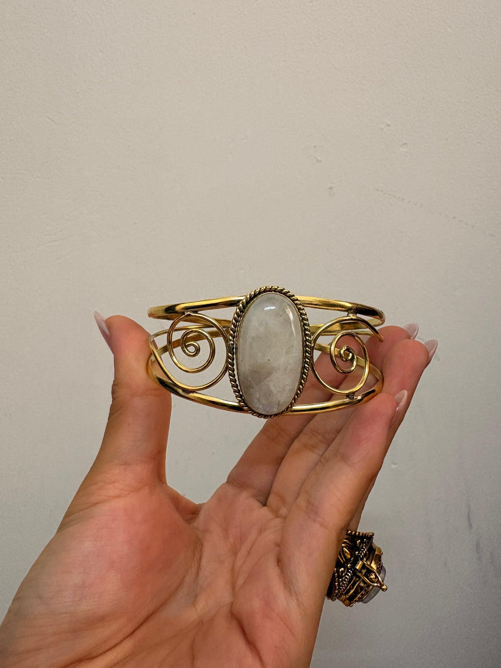 Arm cuff and hand cuff  natural stones