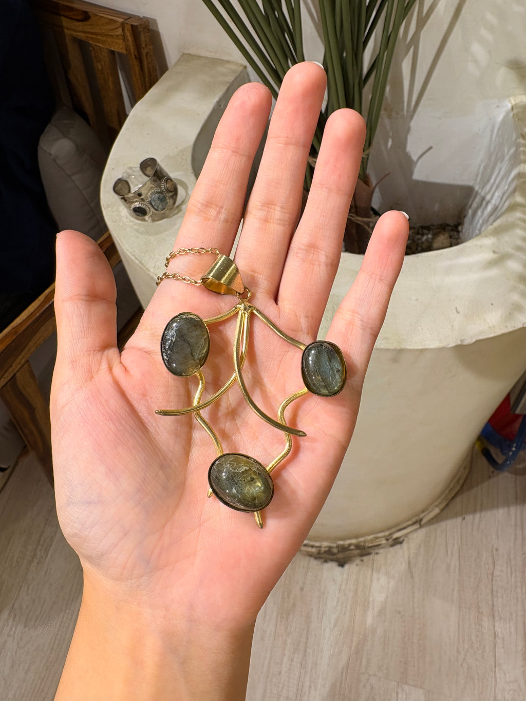 Grape stone necklace