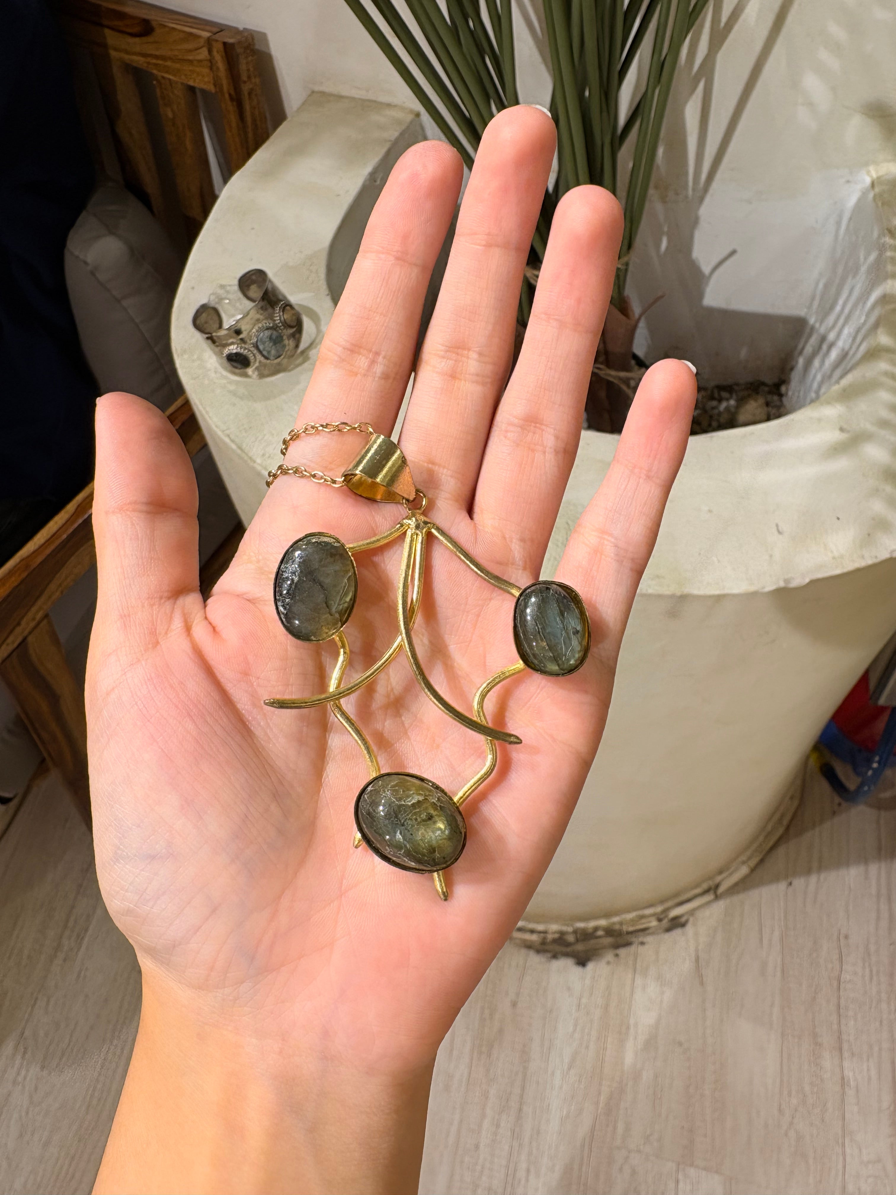 Grape stone necklace