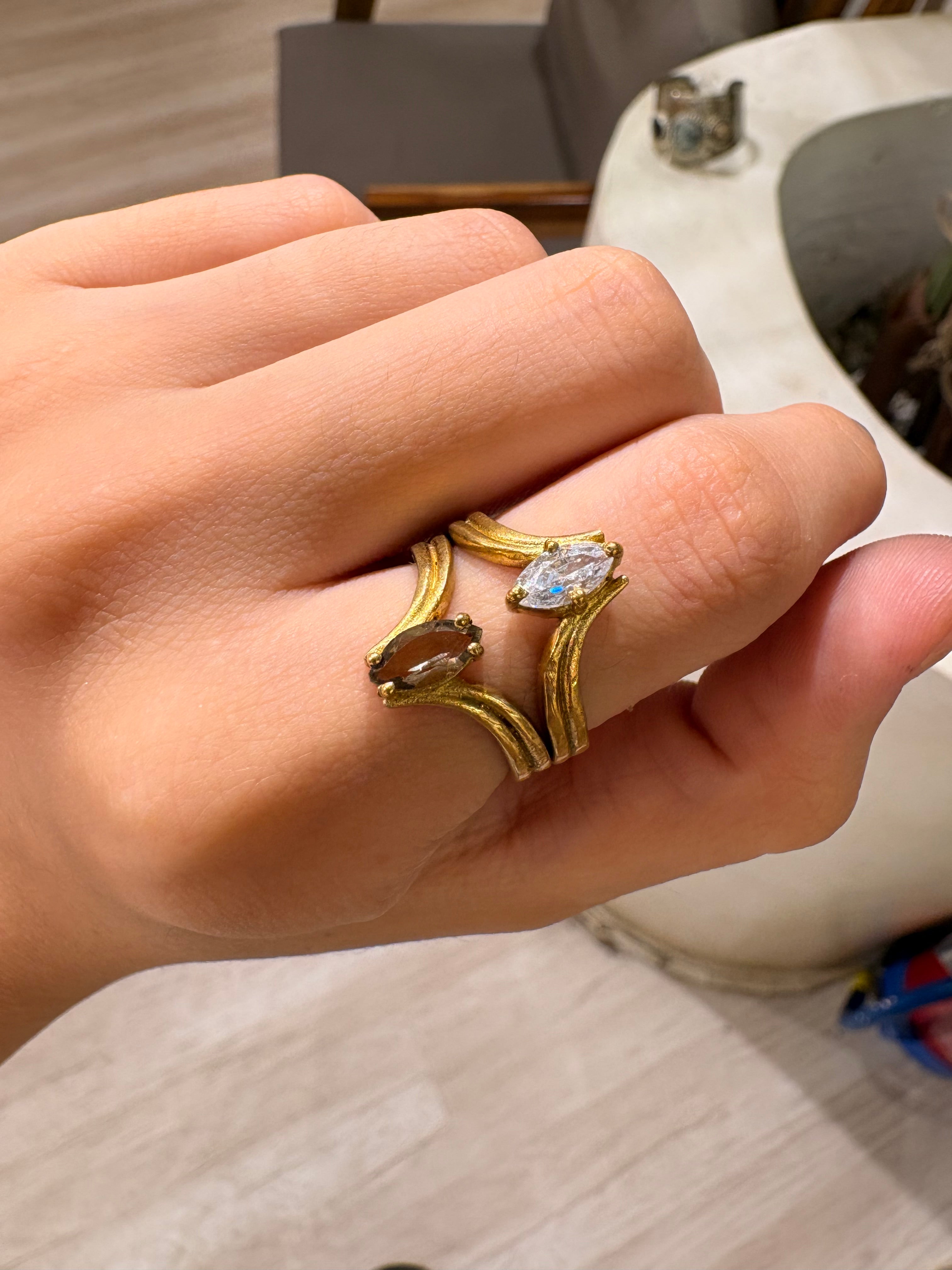White stone ring