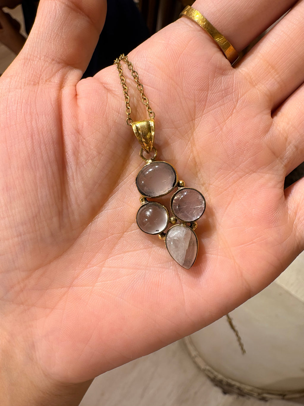 Celestial stone pendant