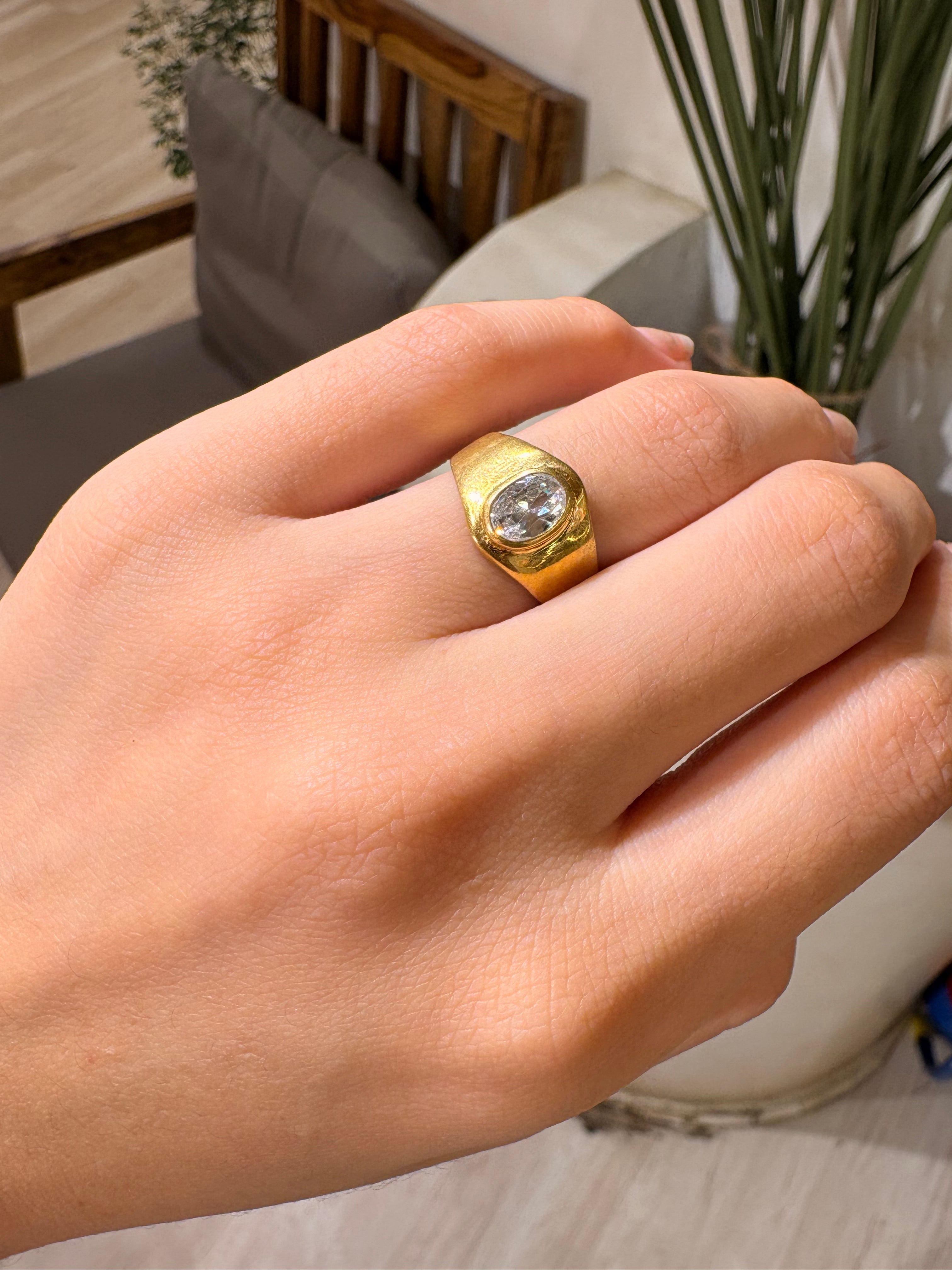 white stone ring