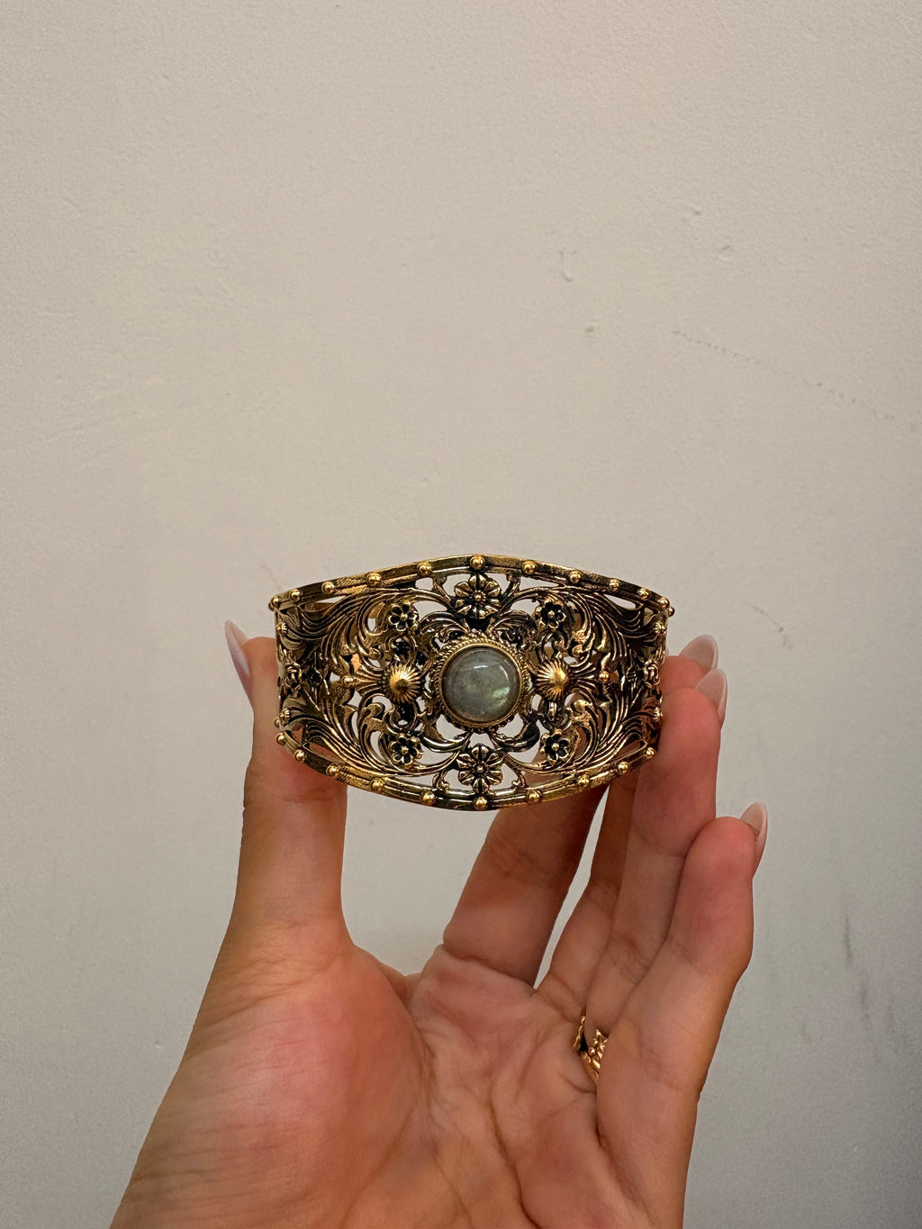 Ethereal arm cuff natural stone