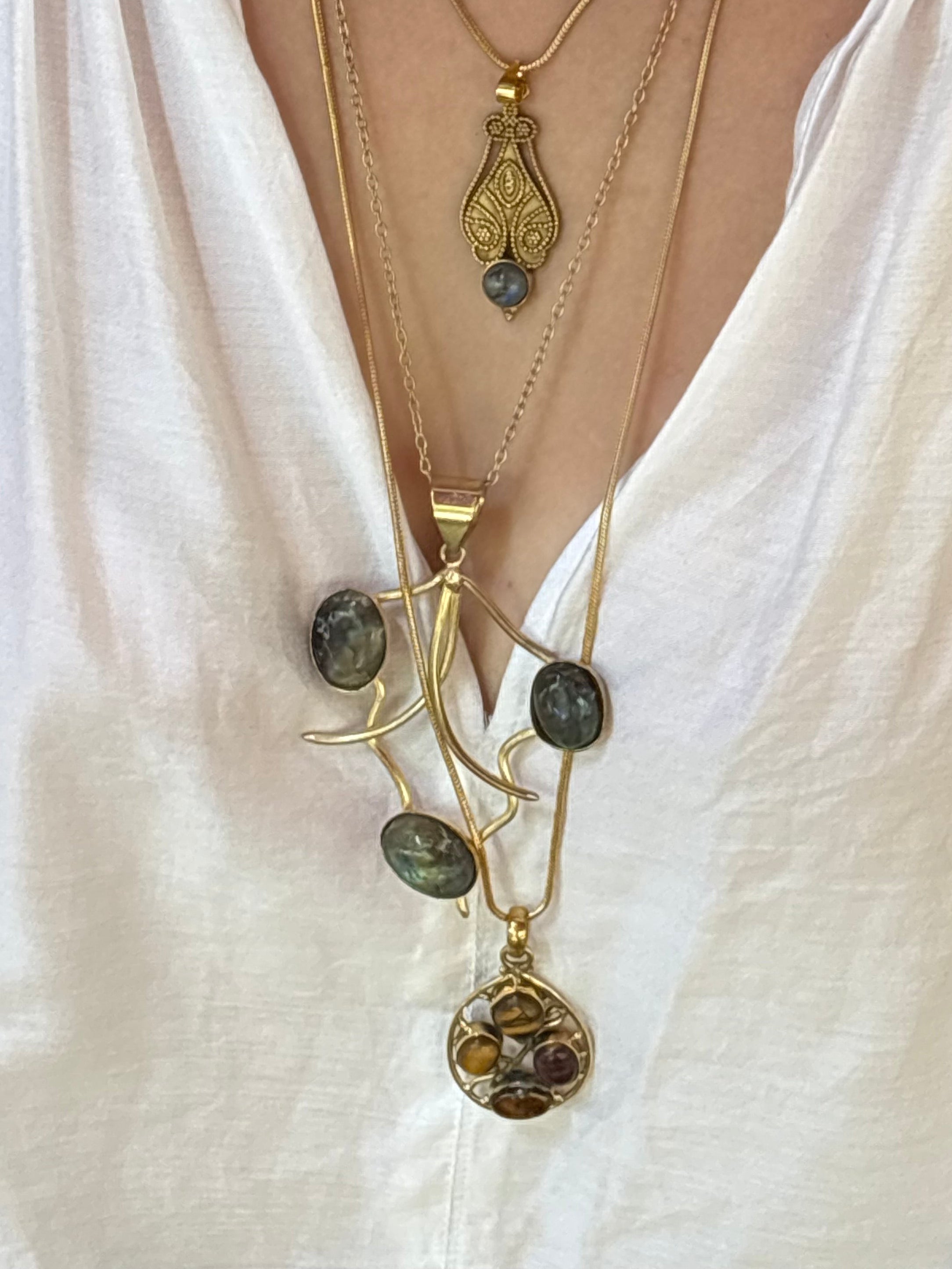 Grape stone necklace
