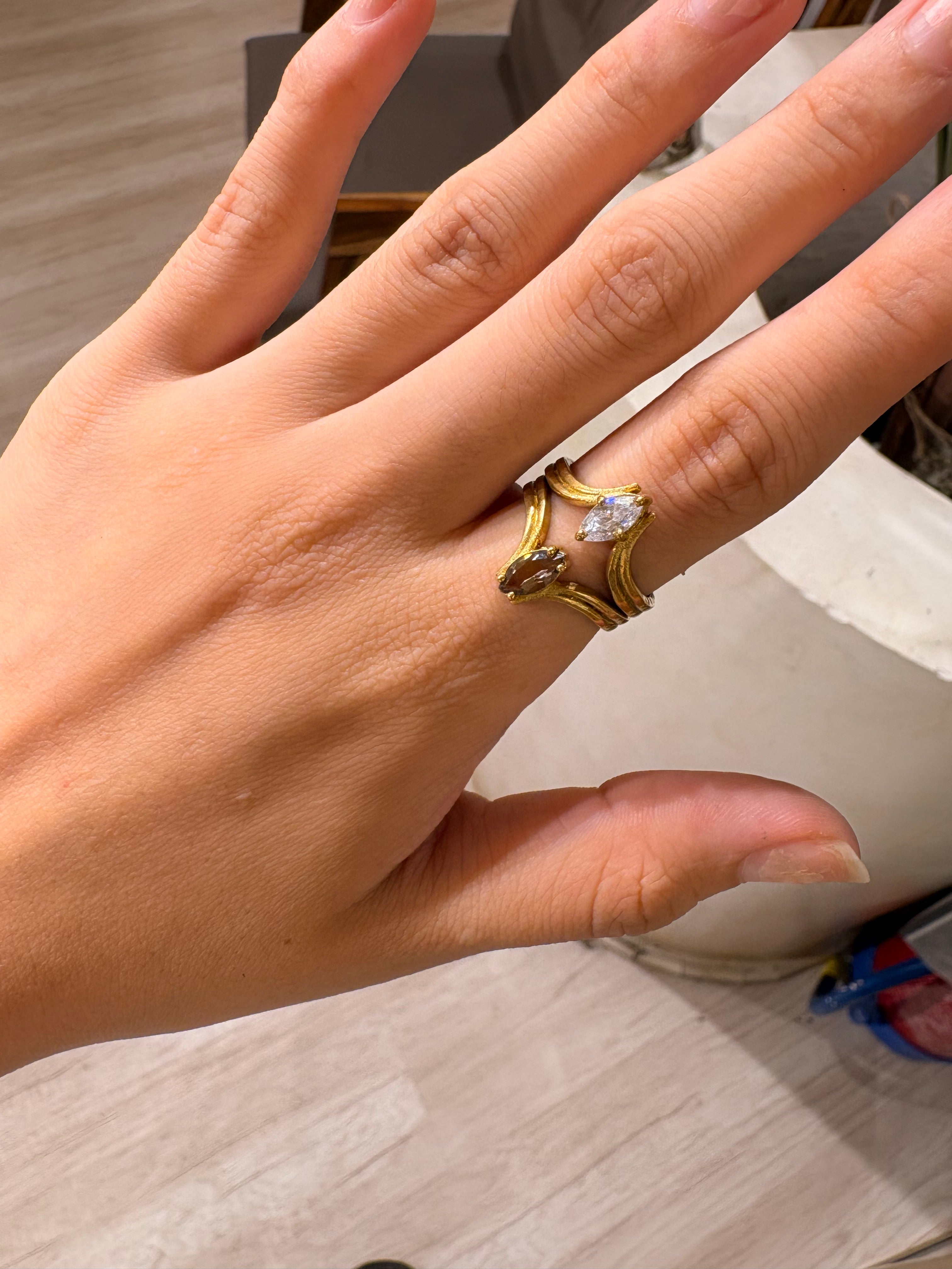 White stone ring