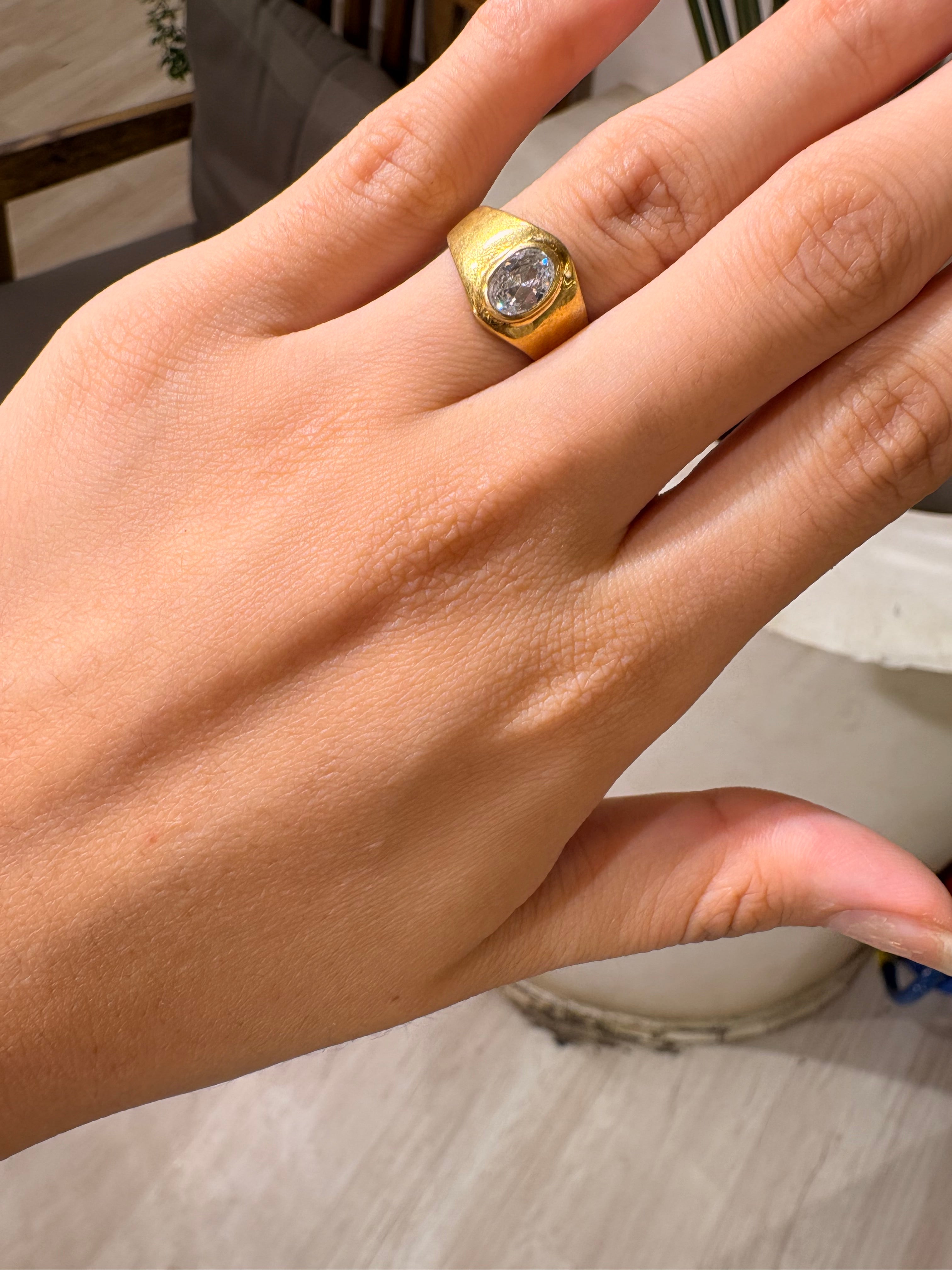 white stone ring