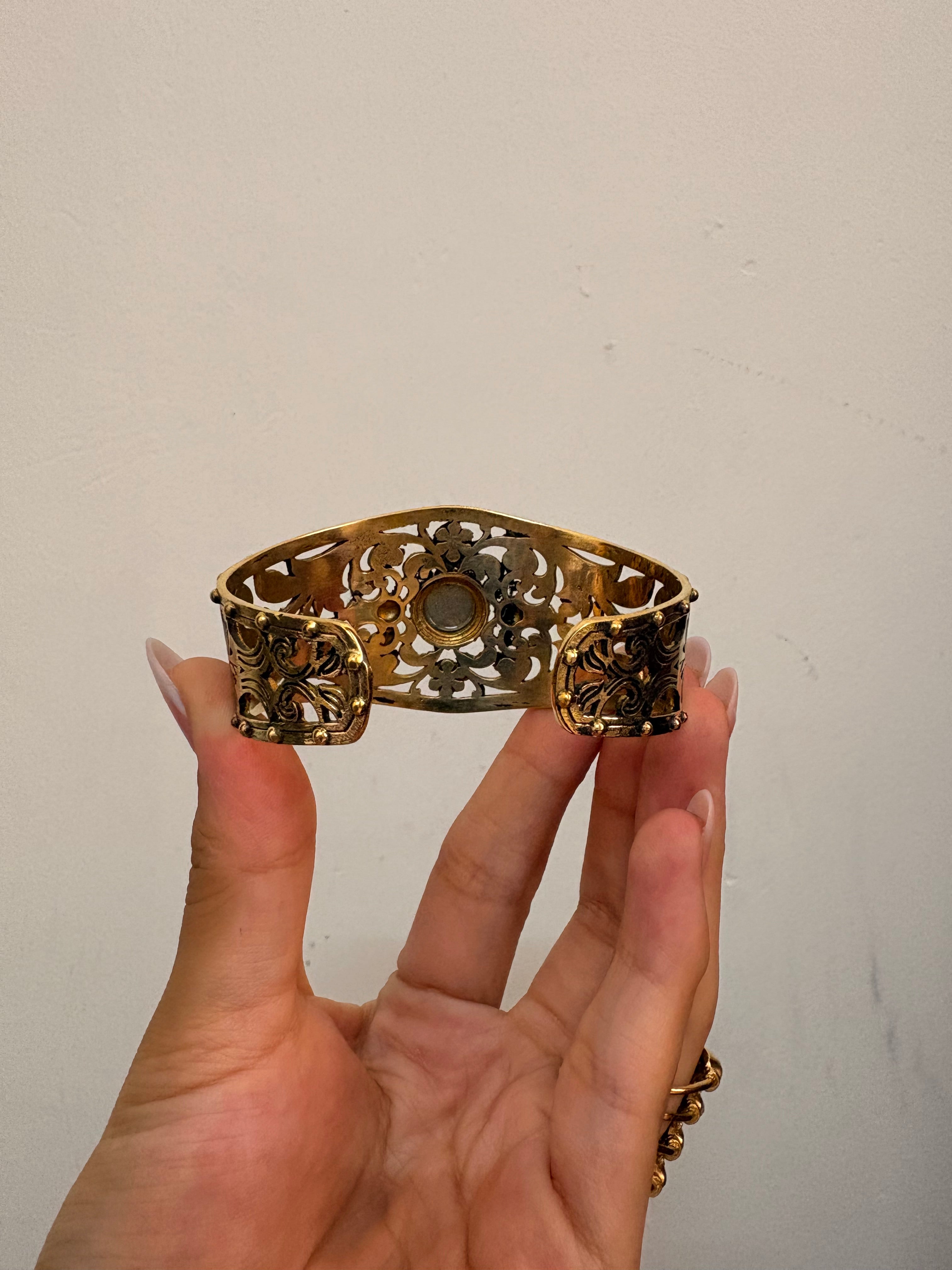 Ethereal arm cuff natural stone