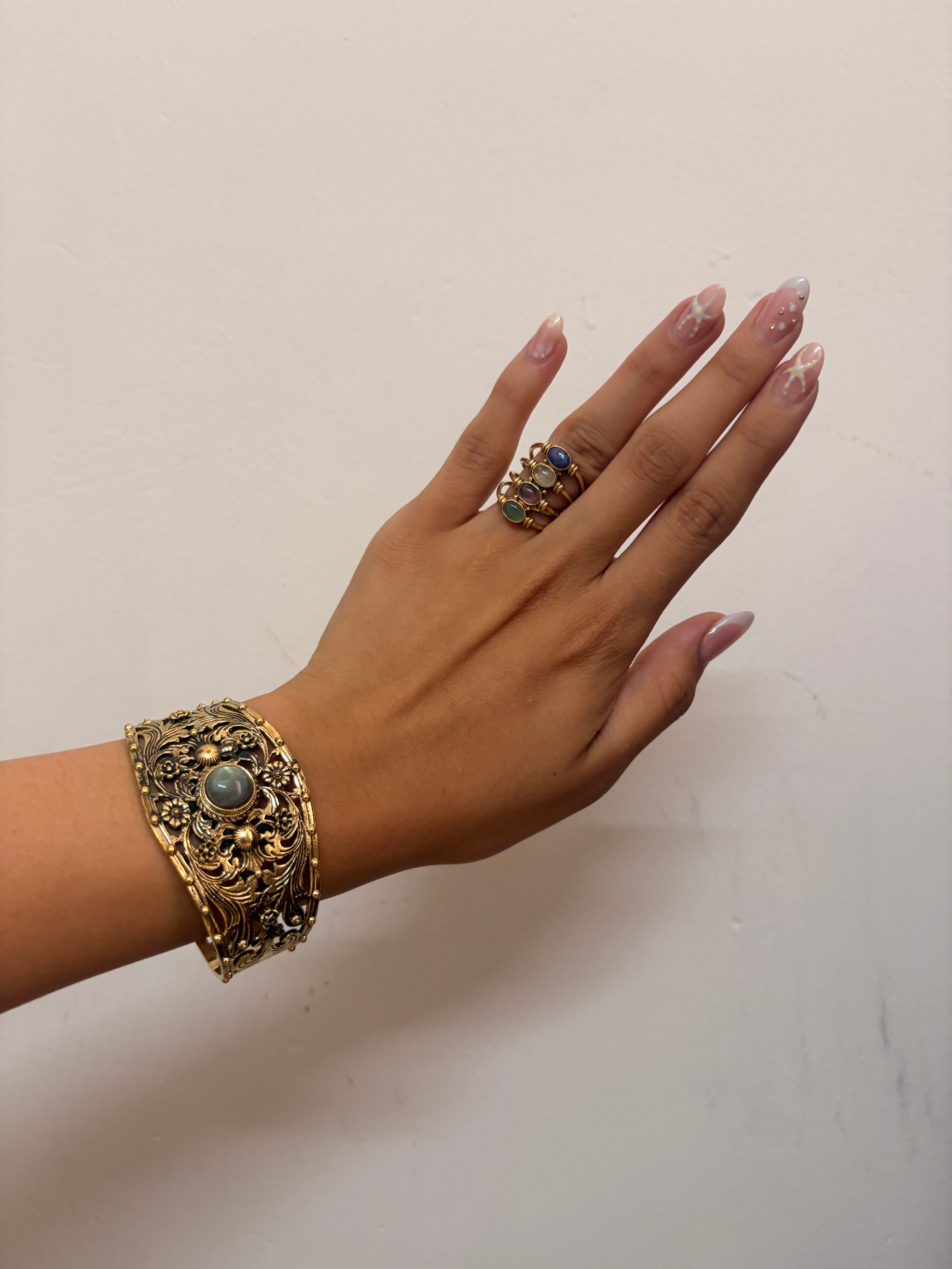 Ethereal arm cuff natural stone