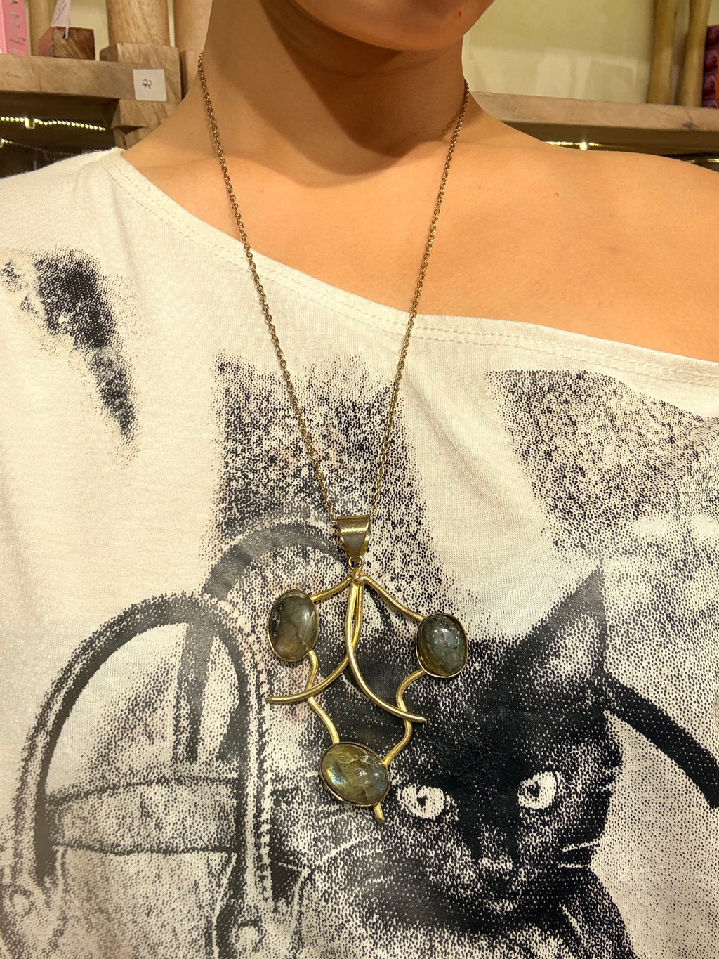 Grape stone necklace