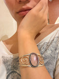 Clear purple stone arm cuff