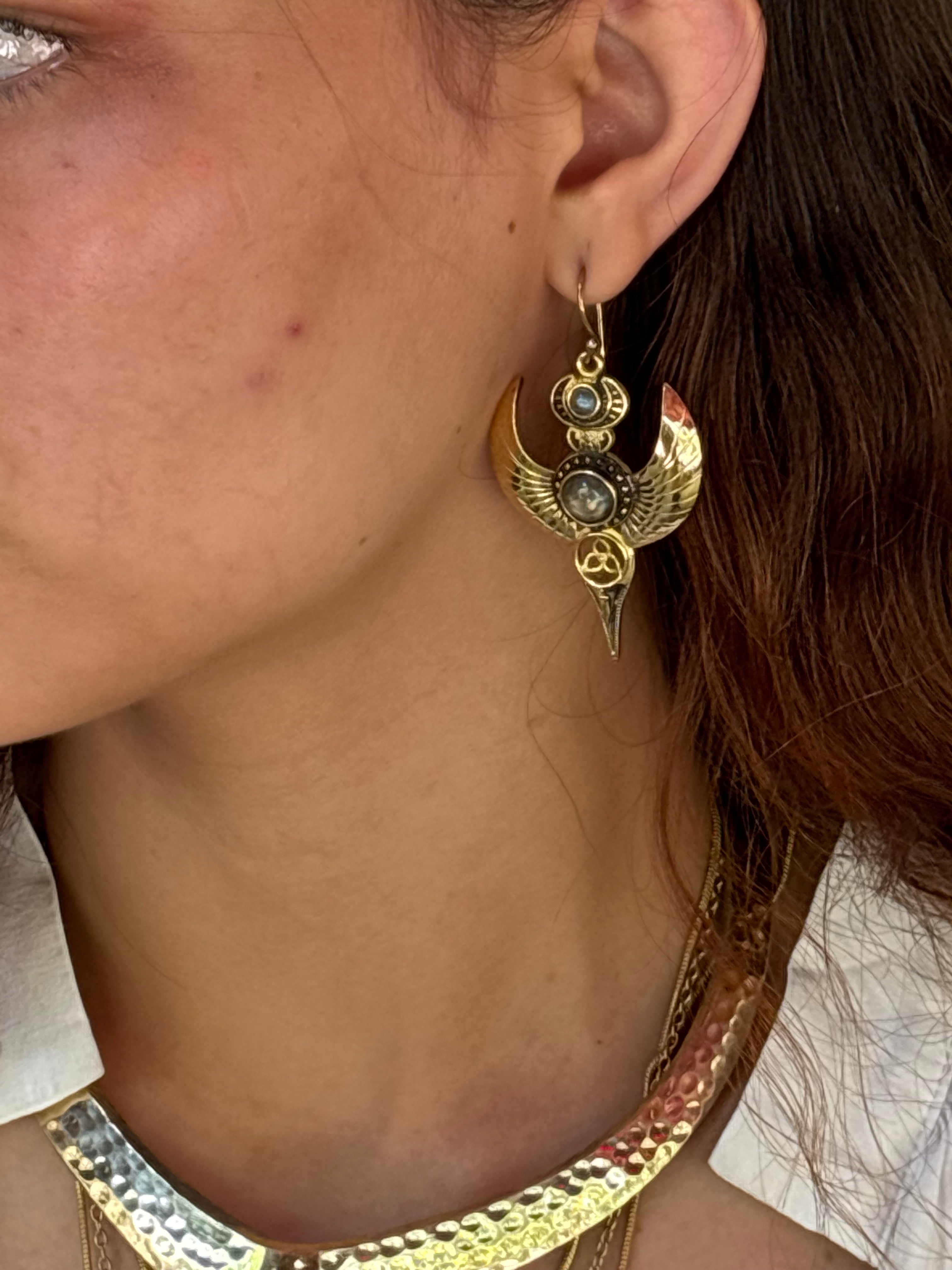 Angel wings earrings