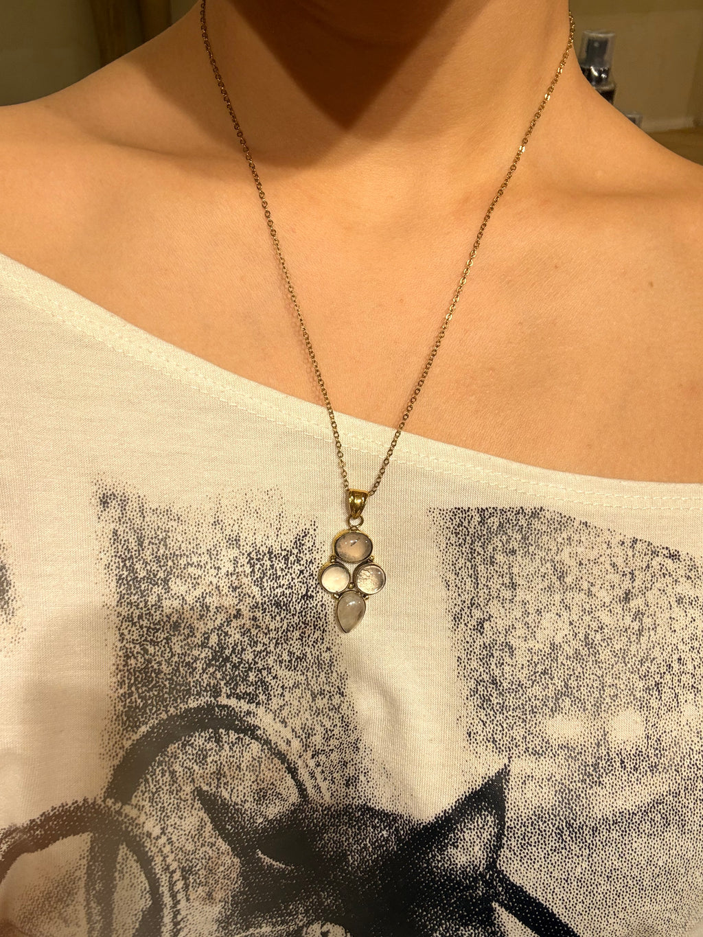 Celestial stone pendant