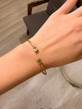 Minimal two stone arm cuff