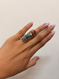 Multi colour stone ring