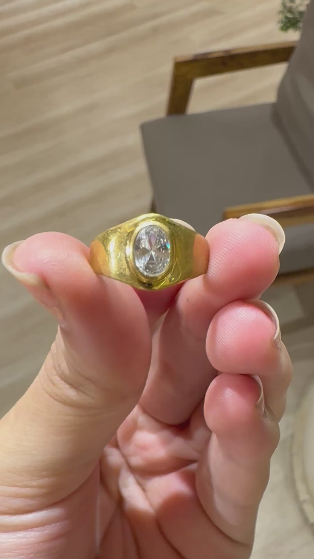 white stone ring