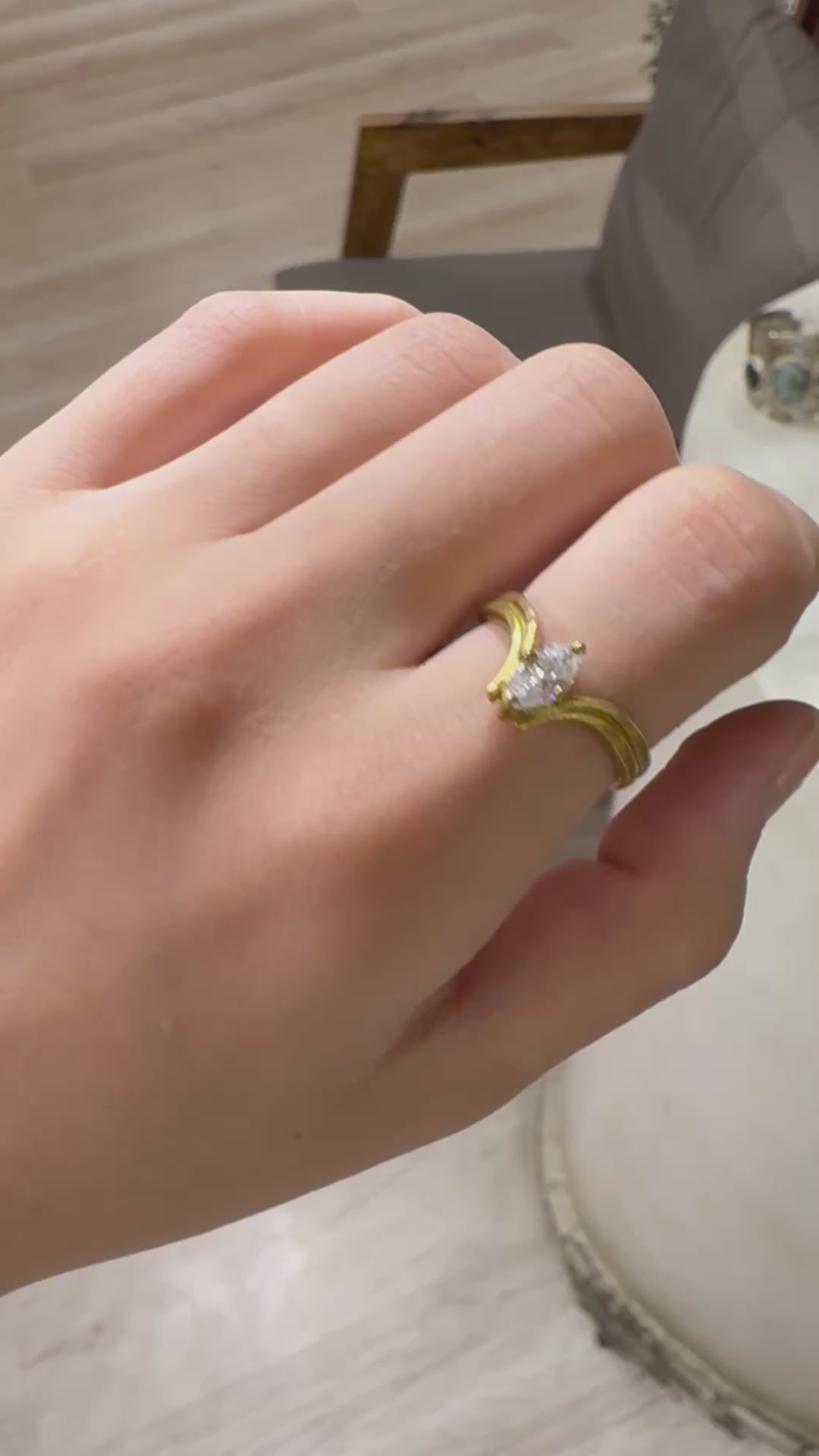 White stone ring