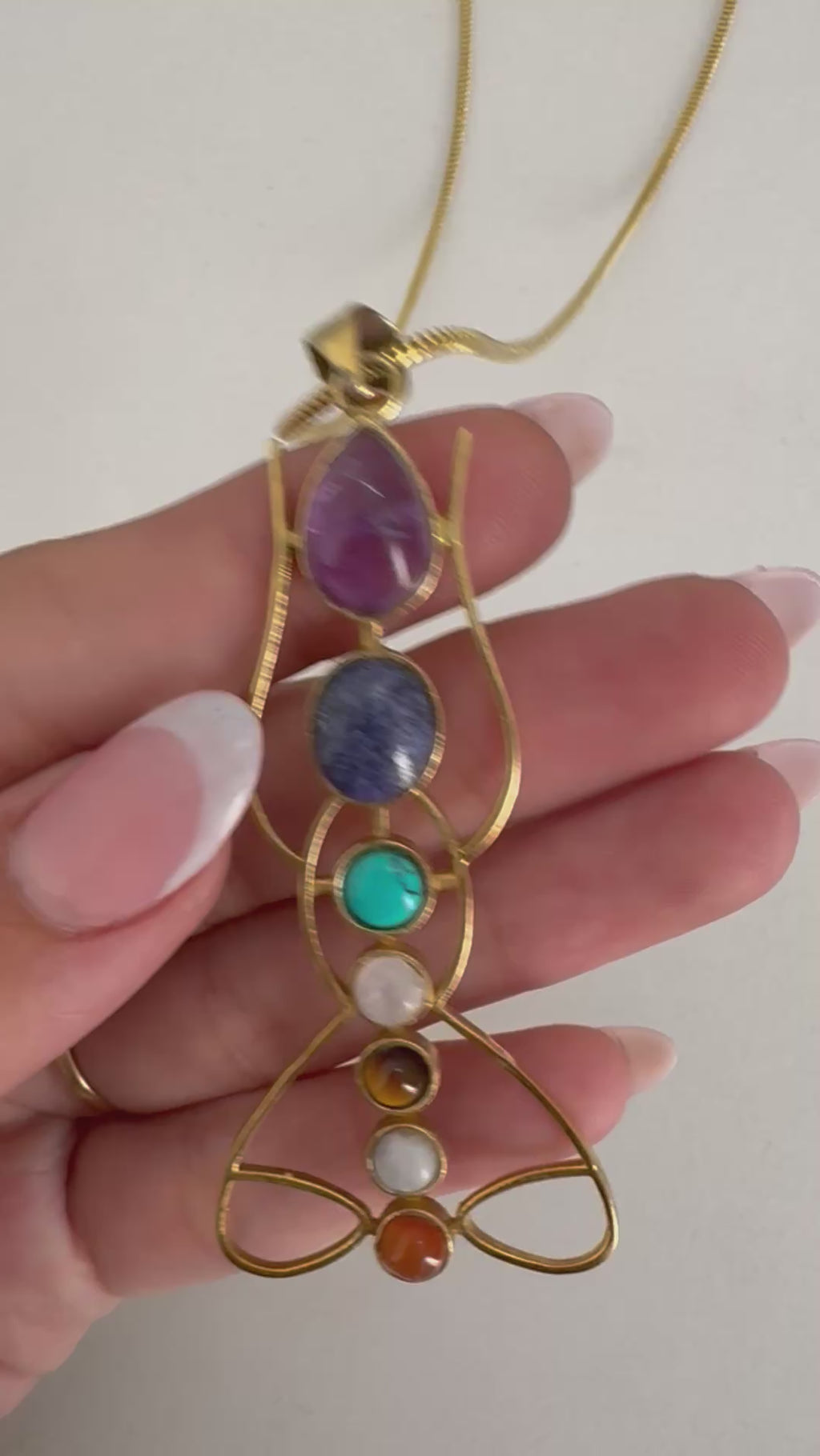 7 chakras body inspire necklace