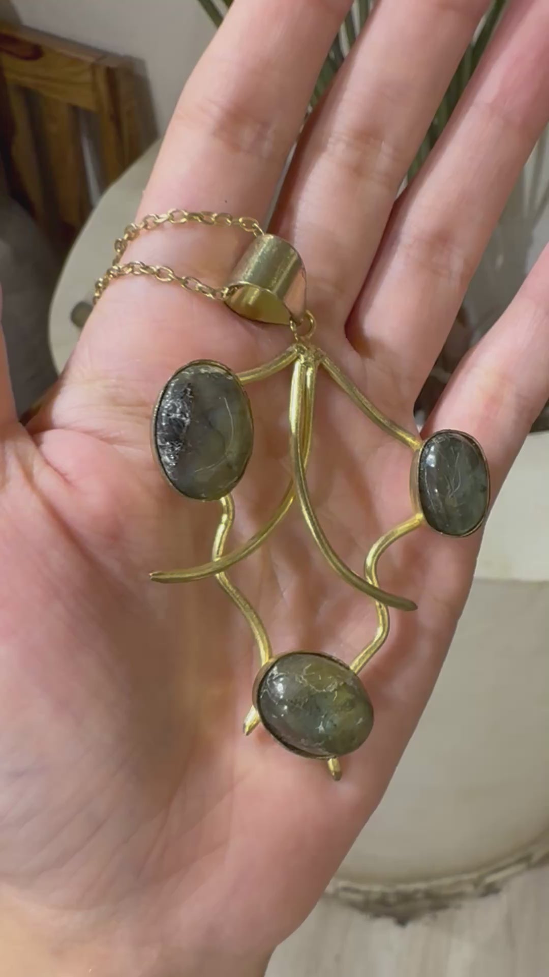 Grape stone necklace